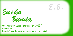 eniko bunda business card